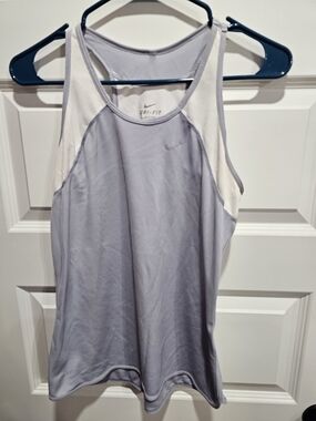 Nike Light Lavender & White Dri-FIT Performance Tank